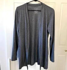 Lady Hathaway Women's Grey Thin Wrap Cardigan Sweater Size L Used Once