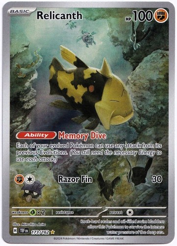Relicanth Illustration Rare Holo 173/162 Sv:05 Temporal Forces