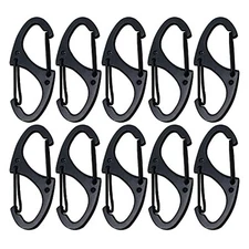 Small Carabiner Clips 1.6 inch(41mm) Metal Double Sided Spring Gate Snap Hooks 
