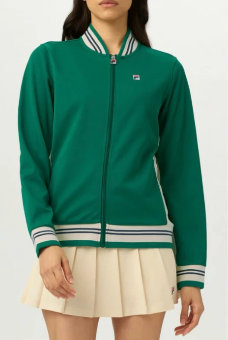 Fila Performance Iconic Settanta Track Jacket Women's Green Full Zip Tennis - Image 3 of 4
