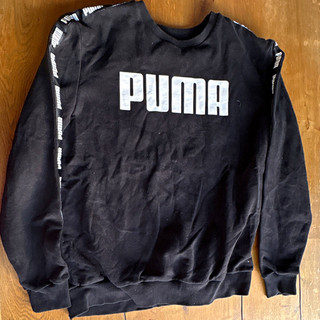 PUMA Herren Sweatshirt Pullover Schwarz Logo Rundhals Langarm XL Sport