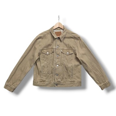 Levis Ex Boyfriend Trucker Jacket Womens Medium Fresh Produce Natural Dye Denim