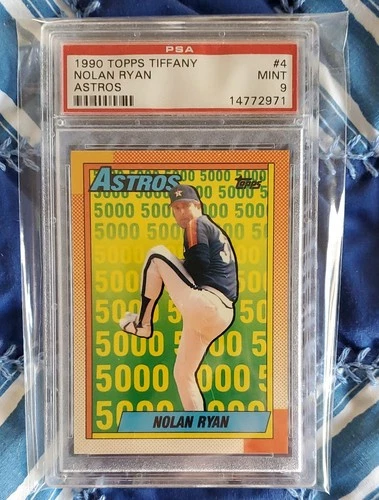 1990 PSA 9 Topps TIFFANY Nolan Ryan MINT Houston Astros #4 HOF GOAT Mets Angels