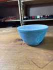 Vintage Pyrex Turquoise Primary Blue Mixing Nesting Bowl 401 USA 5.5 In W 3in T