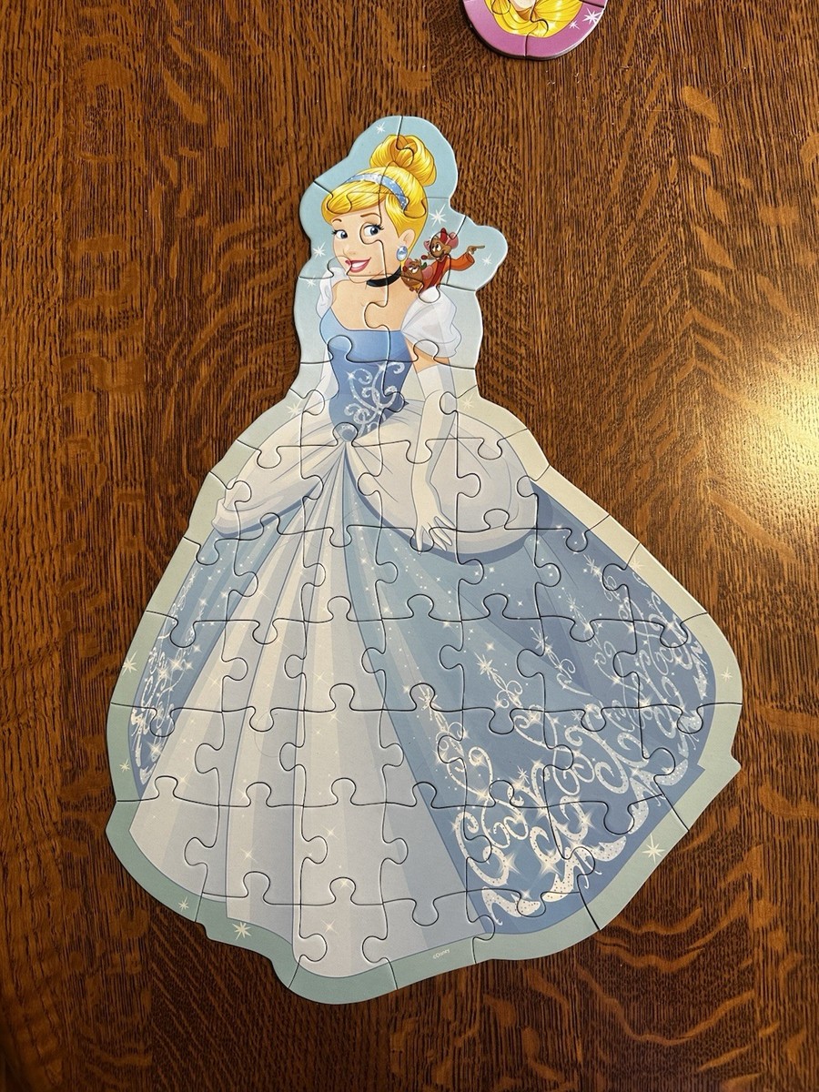 Disney Princess 5 Shaped Puzzle Set Snow White Cinderella Ariel