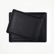 Nonslip Recycled Poly Cutting Board Set Black Dishwasher-Safe