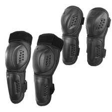 Kids Dirt Bike Elbow Knee Pads,Motocross Knee Shin Protect Black02(for 4-9 YO)