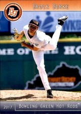 2017 Bowling Green Hot Rods Grandstand #3 Brock Burke Evergreen Colorado CO Card