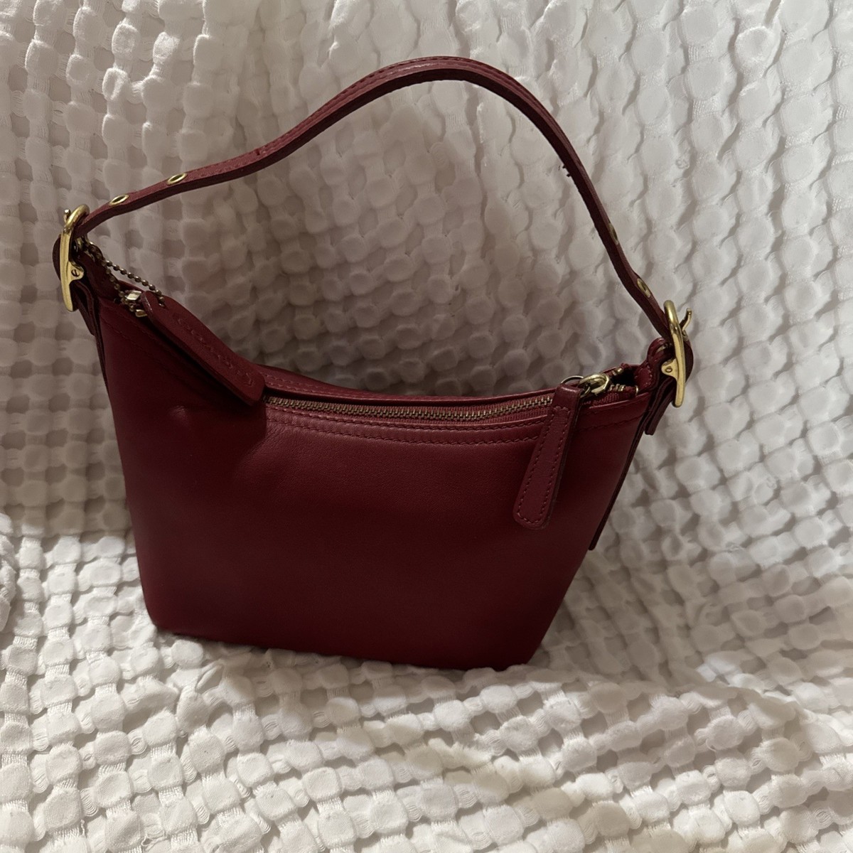 Vintage Coach Red Legacy West Demi Pouch Leather 9844 | eBay