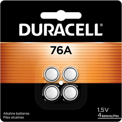 76A 1.5V Batteries, 4 Count (Pack of 1), 76A 1.5 Volt Battery, Equivalent to LR4