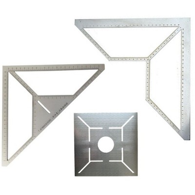 Floor Drain Ruler Multiple Patterns Bricklayer Layout Gauge Measuring Ruler