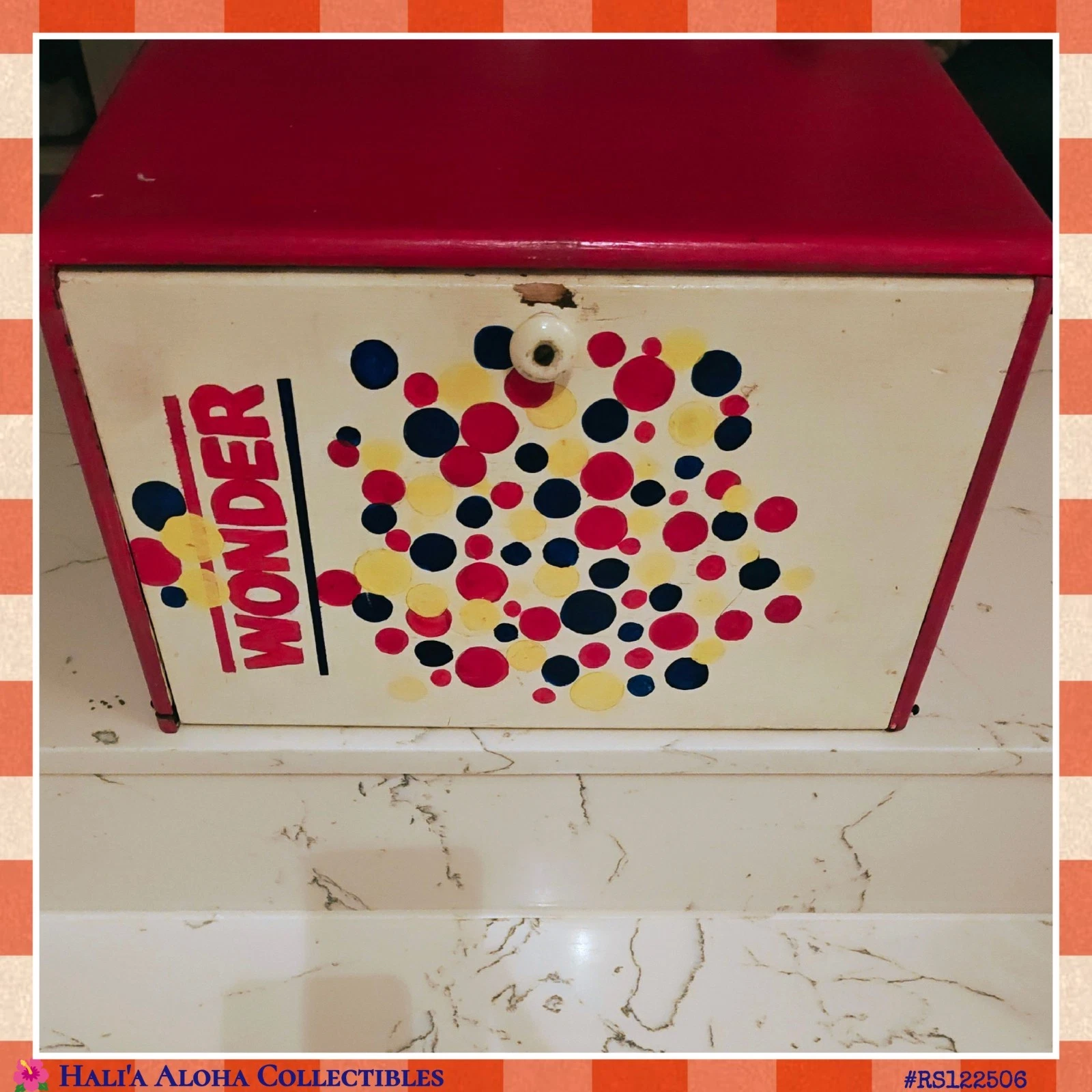 VINTAGE 1950's MCM Wonder Bread Wooden Bread Box Storage ~ Farmcore Nostalgia