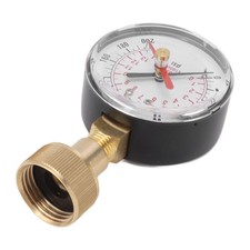 Water Pressure Gauge Aluminum Alloy Iron 0 To 200Psi Universal Water SU