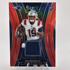 2024 Panini Select - Draft Selection Mem Joe Milton III #DSM-JMN Red Prizm RC