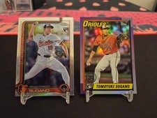 2025 Topps Chrome - Tomoyuki Sugano #166 Topps Refractor (RC) 2 Card Lot