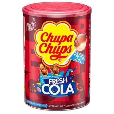 (12,29 /1kg) Chupa Chups Cola-Lutscher, Fresh Cola, Lolly 100 Stück