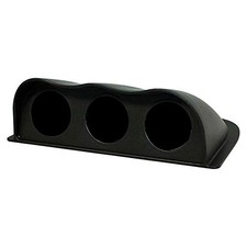 Universal Black Triple Dashboard Gauge Pod Holder w/Dome Lip