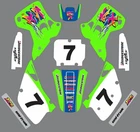 Graphics for 1992-1993 Kawasaki KX125 KX 125 Old Decals  Add Custom Number