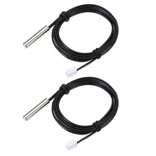 2 Pcs 50K 39 Inch 3950 Copper Temperature Sensor Probe with Terminal