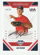 2020 Panini USA Baseball Stars & Stripes JACK HOLMAN Auto /25 Card 16U-JH
