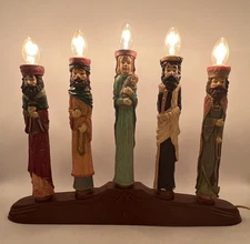 Eluceo In Motion Electrical 5 Light Nativity Candolier Candelabra Works Vintage