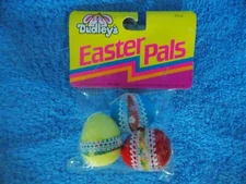 Vintage New Dudley's Easter Pals 3 Easter Egg Ornaments