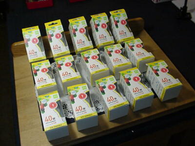 Lot of Fifteen ASD LED-A19 Bulbs / Lamps 40W Equivalent E26 3000K Non-Dimmable