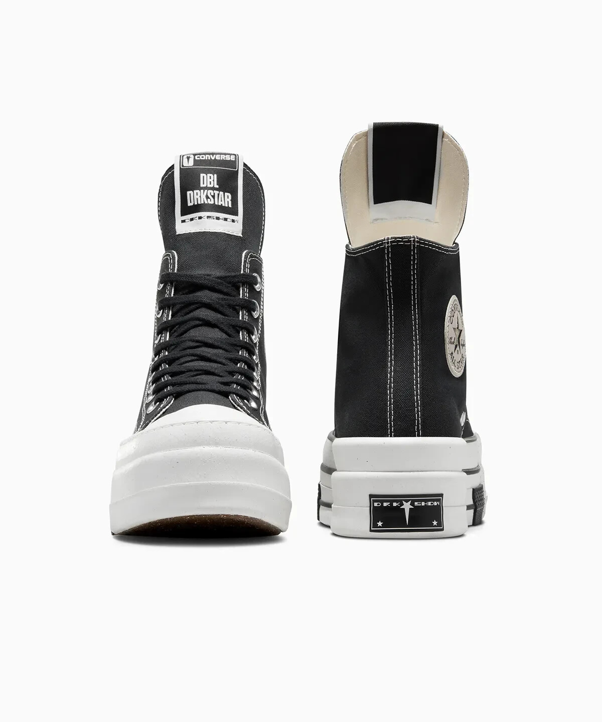 Size 7 - Converse Rick Owens x DRKSHDW DBL DRKSTAR Chuck 70 High 