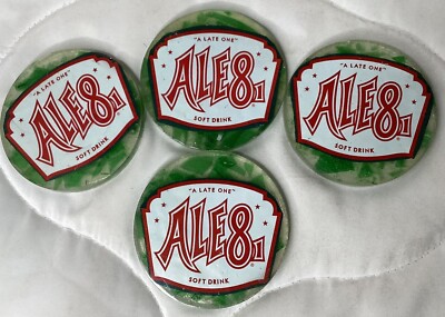 Ale81  A Late One  Soda Coasters Set Of 4 VTG Bottling Co. Winchester KY Green