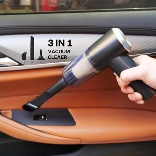ASPIRAPOLVERE 3 IN 1 SENZA FILI RICARICABILE AUTO CASA UFFICIO ASPIRA SOFFIA USB - Foto 9 di 10