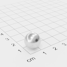 5x Neodym Kugelmagnet, &Oslash;12,7mm, verchromt, Grade N42