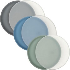 3 Set Silicone undivided plates with Lids for Toddlers  Babies  WeeSprout