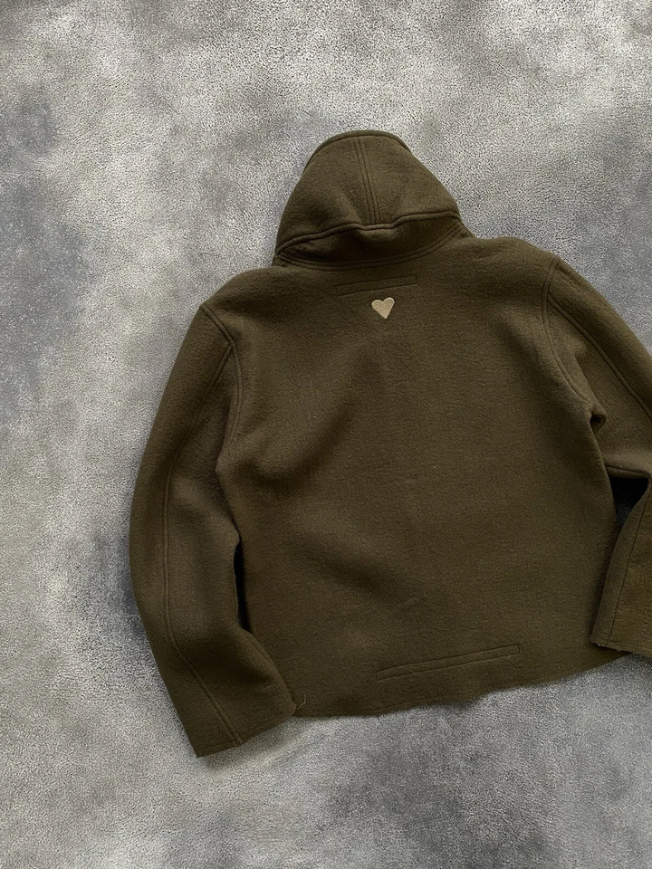 Chaqueta de lana con capucha y cremallera militar Griffin para mujer Foto 4 de 4