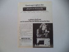 advertising Pubblicità 1979 MACCHINA PER CUCIRE NECCHI 564