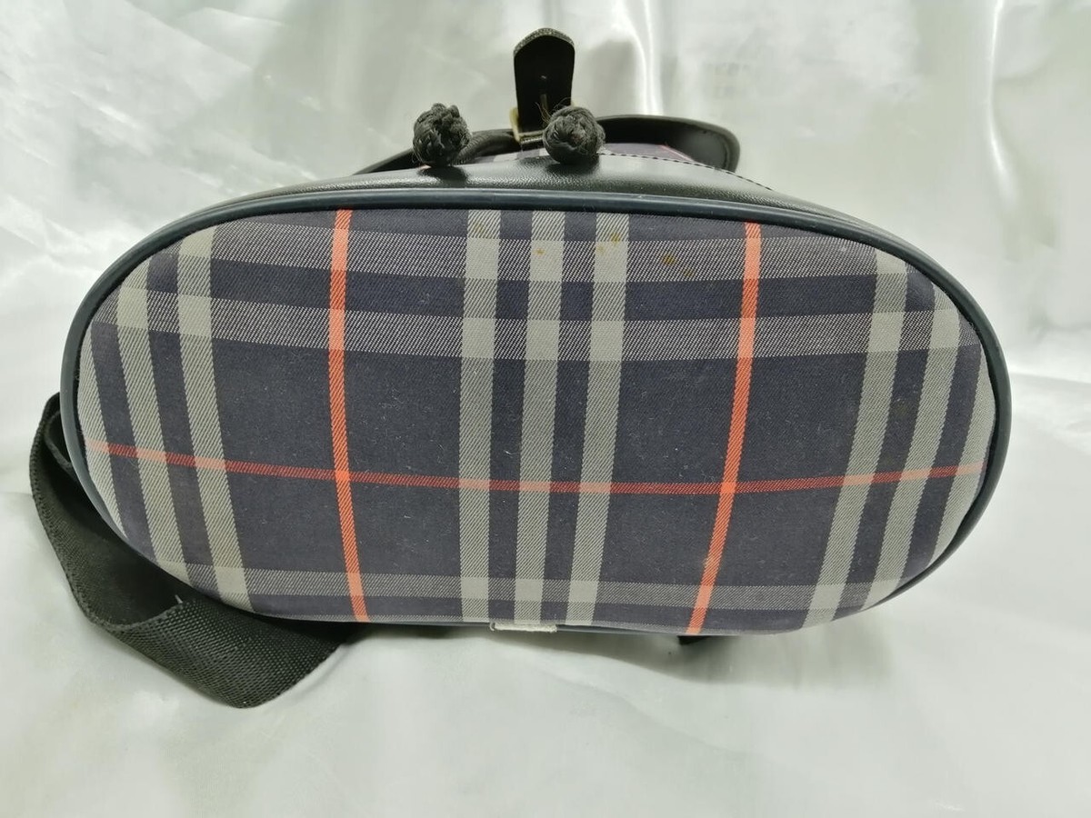 Vintage Burberry Plaid Nova Check Backpack Vintage Burberry Nova Check Distressed Plaid Tote Bag  main image 3