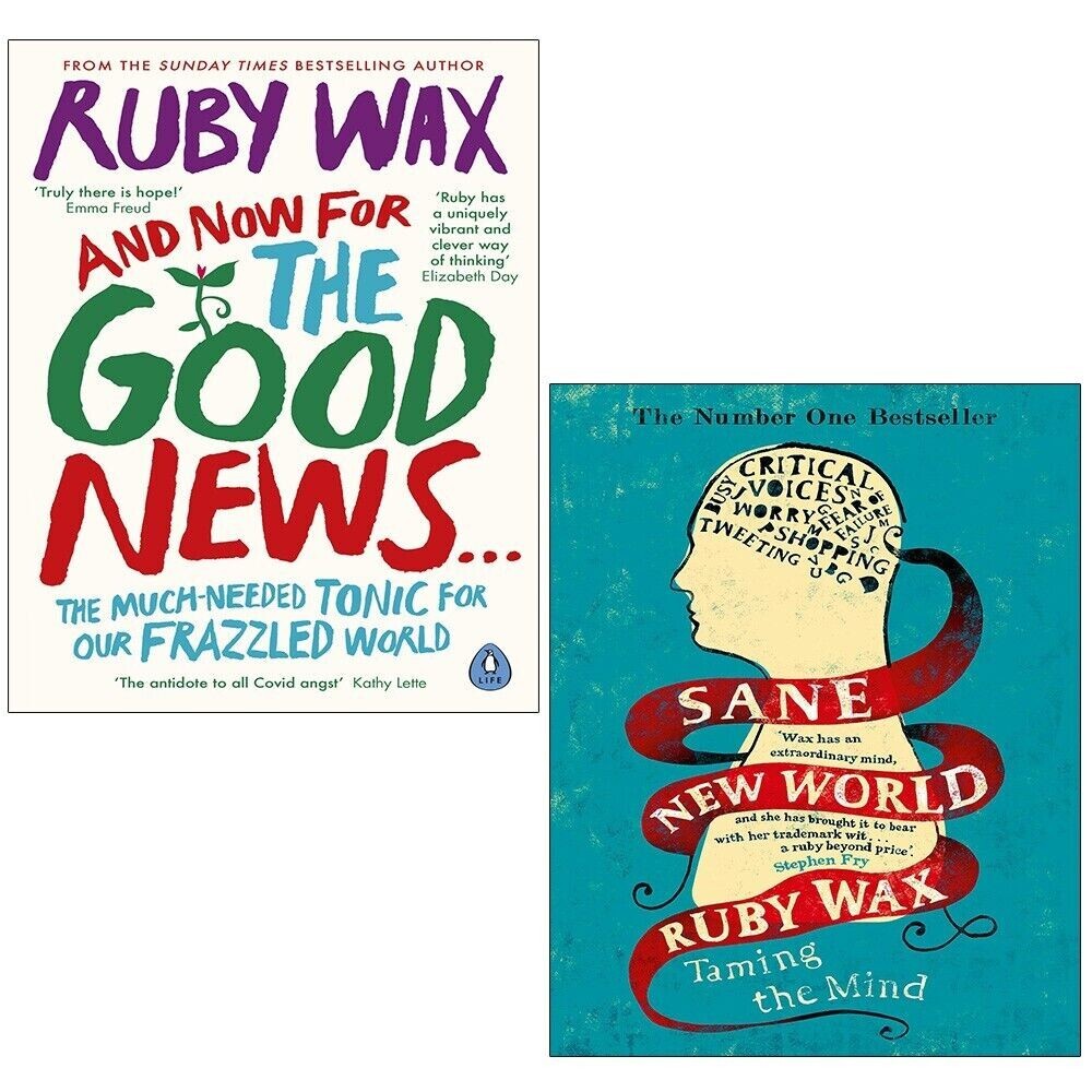 Ruby Wax Collection 2 Books Set Sane New World, And Now For The Good News NEW - Image 3