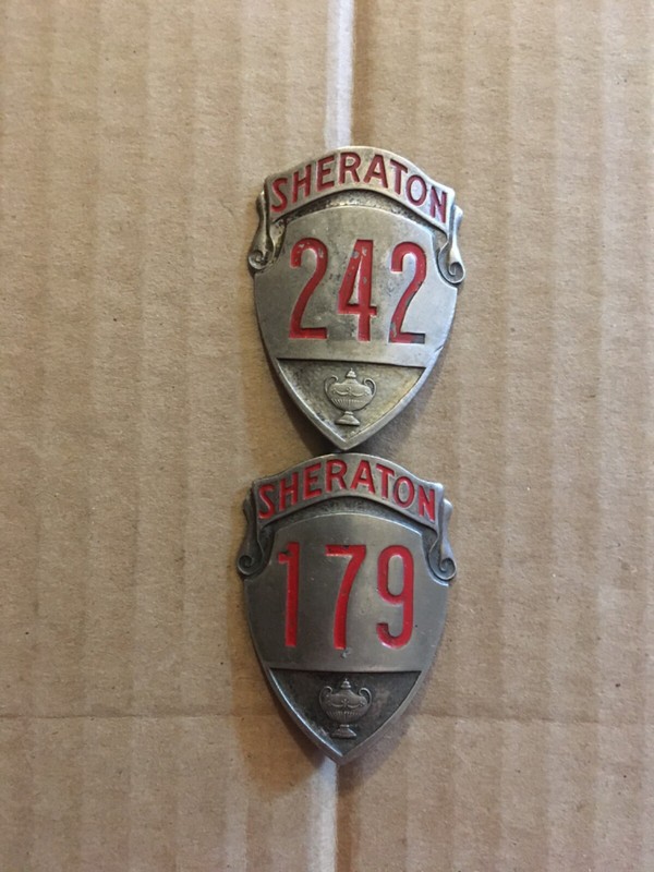 (2) Vintage Sheraton Security Bages