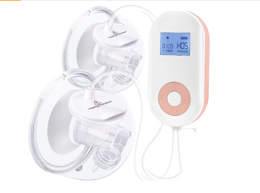 Extractor de leche portátil eléctrico portátil con manos libres con modo de masaje Foto 2 de 4