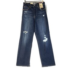 Levi's Ultra High Rise Ribcage Straight Leg Jeans Destructed Size 25 x 27 