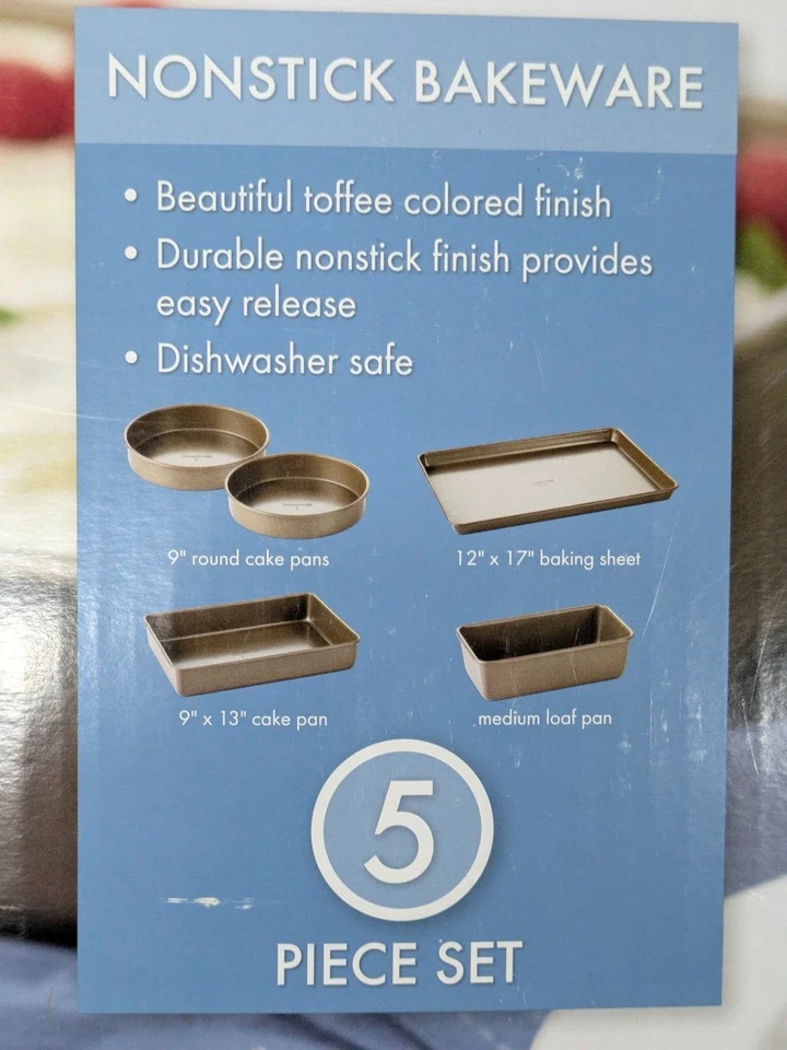 Juego de utensilios para hornear antiadherentes Simply Calphalon de 5 piezas - NUEVO EN CAJA Foto 3 de 4