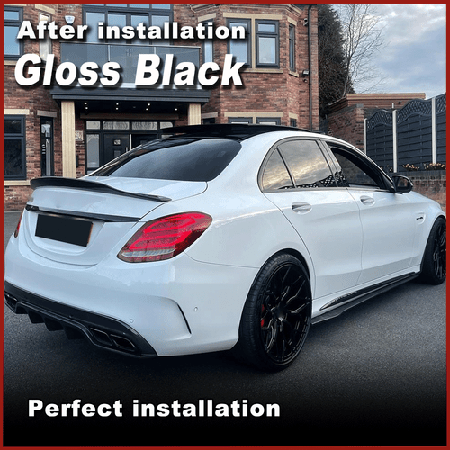 Alerón lateral negro brillante para Benz W205 A205 C205 C63 C43 AMG - Imagen 3 de 13