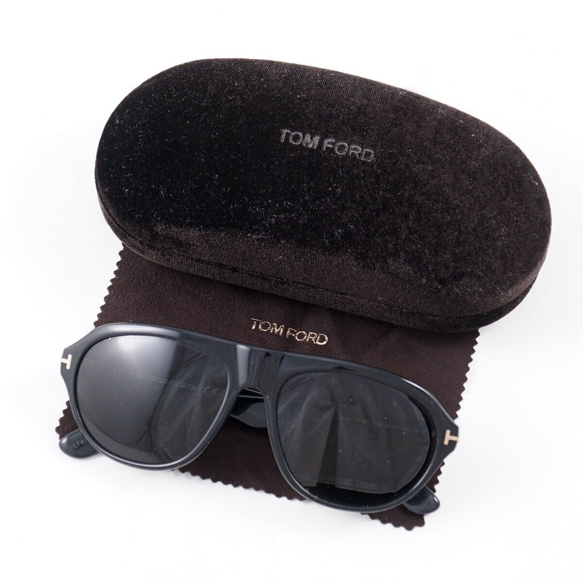 Tom Ford 'Ivan' TF397 Black Frame Aviator Sunglasses with Tom Ford 'Ivan' TF397 Black Frame Aviator Sunglasses with