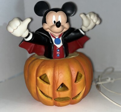 Vintage Disney Vampire Mickey Mouse In Jack O Lantern