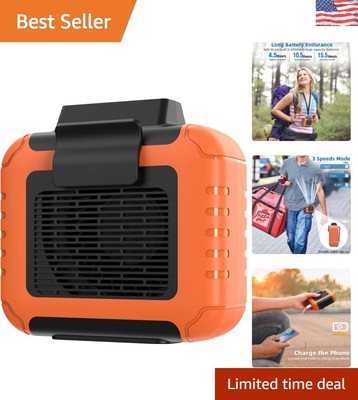 Lightweight 6000mAh Outdoor Fan with Strong Airflow - Perfect for Hiking & Work