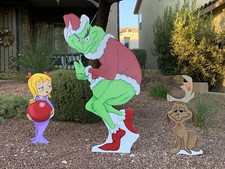 3 Piece Grinch Xmas Yard Art