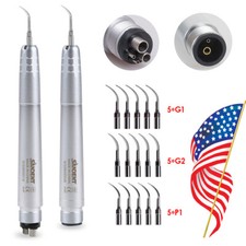 USA Dental Ultrasonic Air Perio Scaler Handpiece Scaling 2 4 Holes with 3 Tips