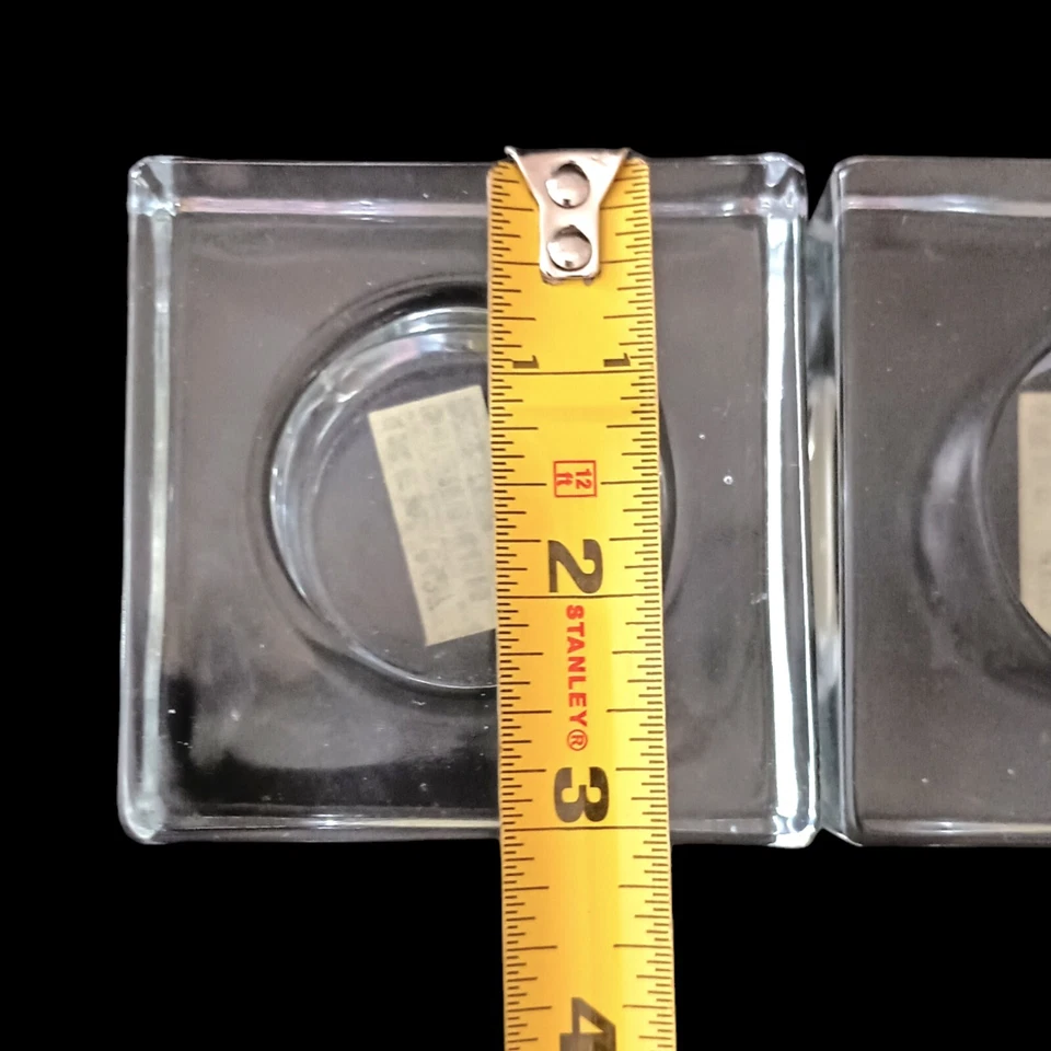 2 IKEA Glass Candle Holders Ice Cube Tea Light Clear Square ICY Christmas Votive - Image 2 of 4
