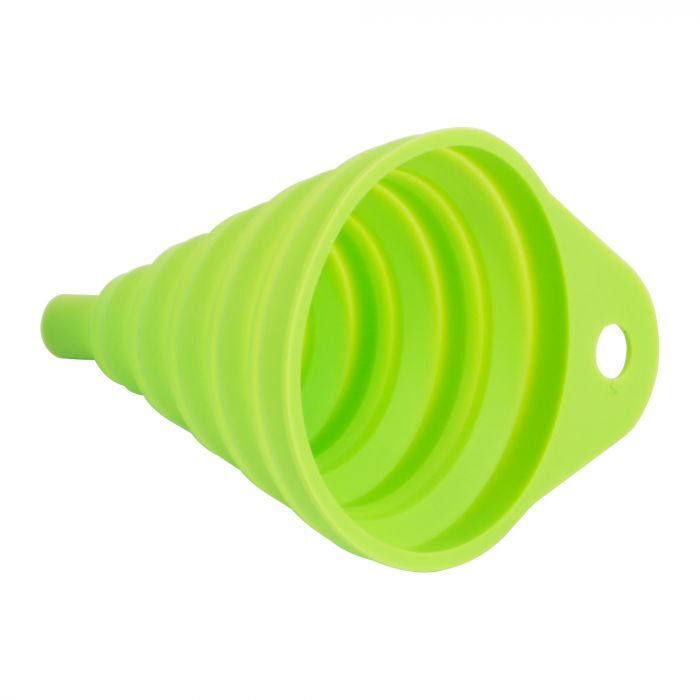 BIKE IT MOTORCYCLE SILICONE OIL FUNNEL COLLAPSIBLE - GREEN