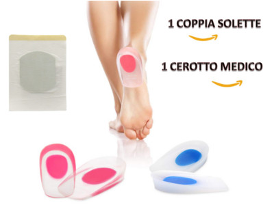 Plantari Morbidi Antishock VIVE Solette Gel Per Talloni - Coppe Ammortizzanti Per Scarpe, Sollievo Da Dolori E Fascite Coppe Tacco Gel - Foto 5