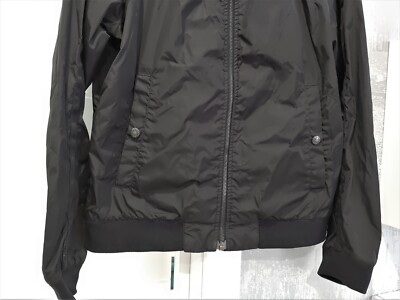 PRADA Mens Nylon Jacket Bomber Lightweight Varsity Black